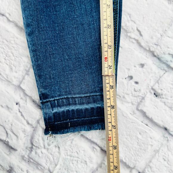 SPANX Women's Distressed Ankle Skinny Jeans Small Medium Wash Pull On Shaping - Picture 9 of 10